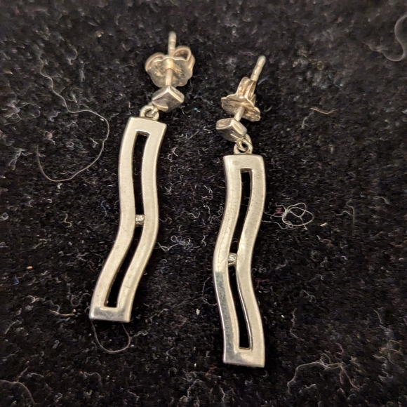 Sterling Silver Drop Earrings - Picture 1 of 2